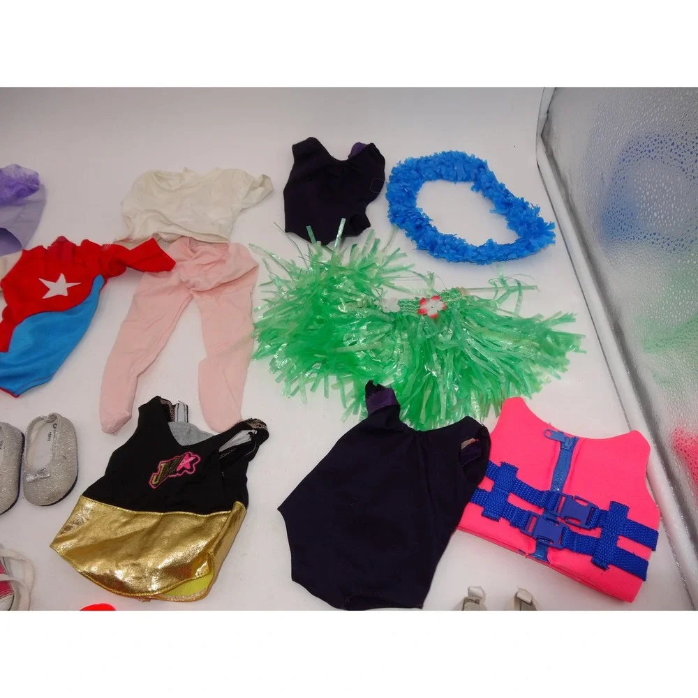 Our Generation Doll Clothes Accessories Lot Hula Skirt‎ Cowboy Boots Life Jacket